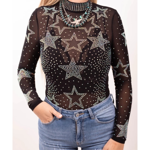 Fashion Nova Tops - Star Bodysuit